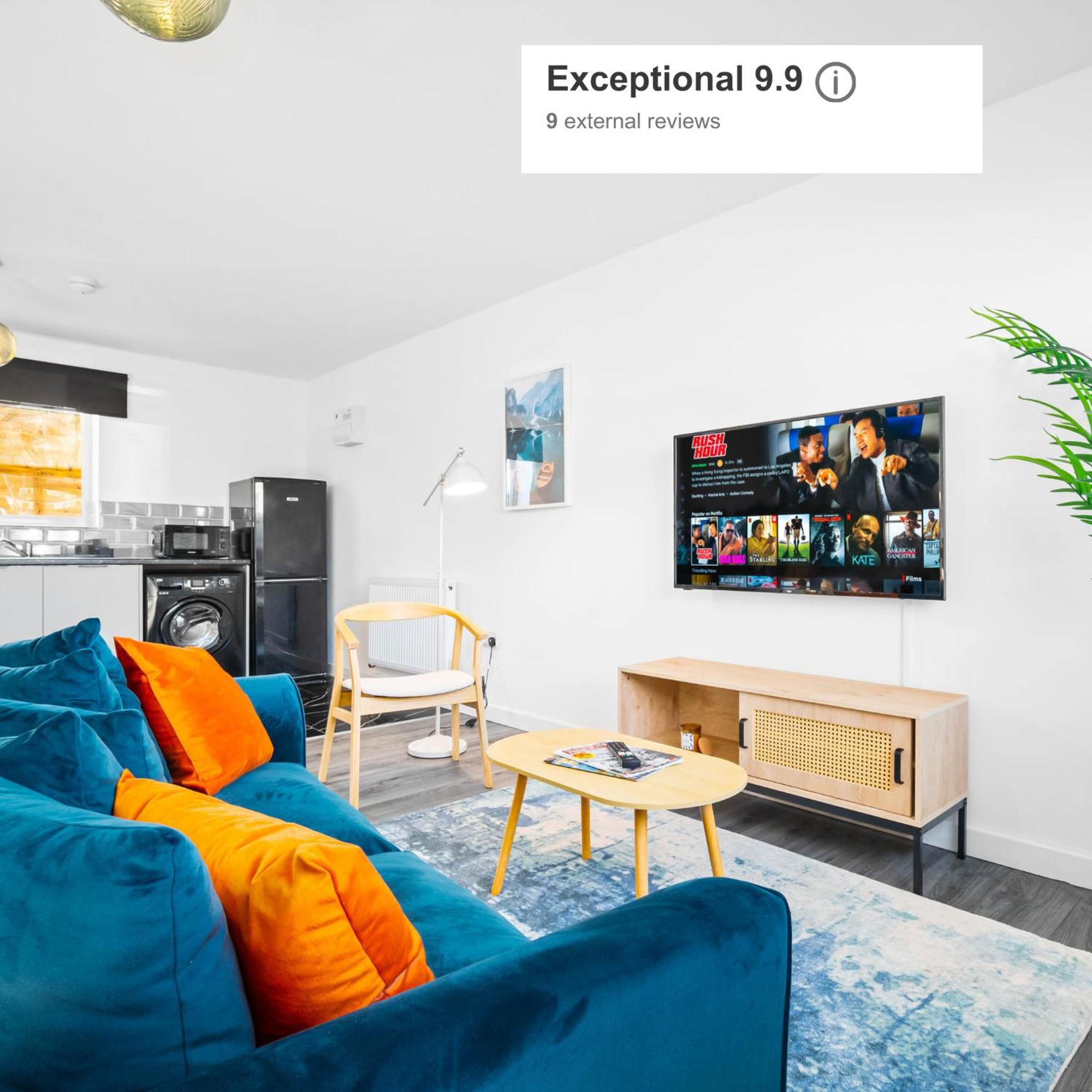Modern Apartment - Cradley Heath - Top Rated - Netflix - Wifi - 1Mh Smethwick Dış mekan fotoğraf